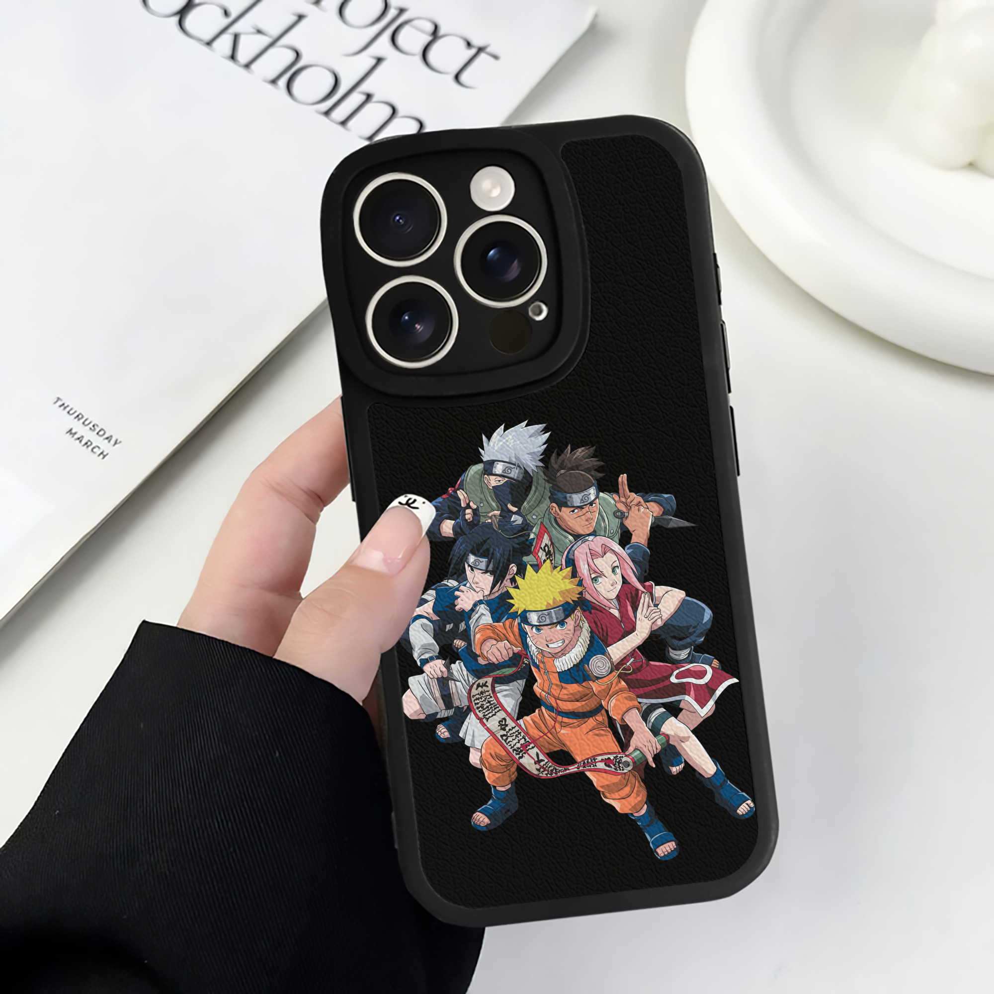 （画像用） NARUTO -ナルト- うずまき ナルト Uzumaki Naruto 【iPhone 16シリーズ対応】シリコンスマホケース（レザー調） 材質：シリコン